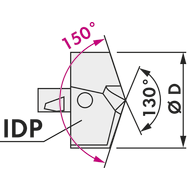 Indexable insert drill HSS-E 7xD DIN1835HB 9mm L=128mm IC